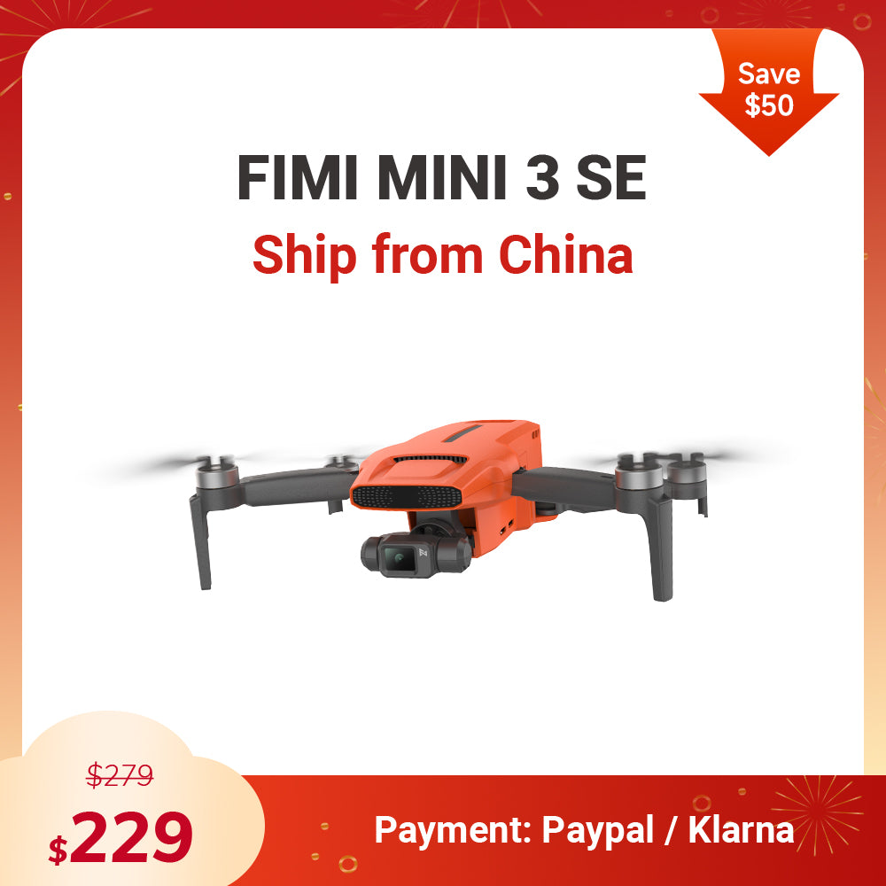 FIMI MINI 3 SE Camera Drone - 4K/30fps Video 1/2.5-inch 12MP Sensor 250g Visual Tracking 9km Transmission