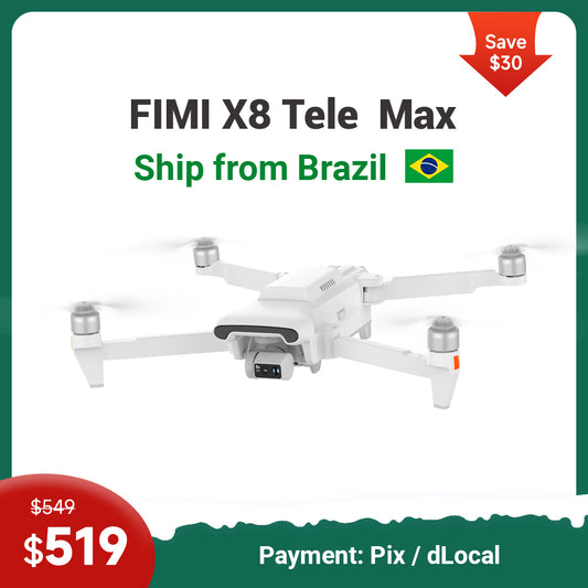 FIMI X8 Tele Max Drohne aus Brasilien – Keine Einfuhrsteuer &amp; schnelle Lieferung 