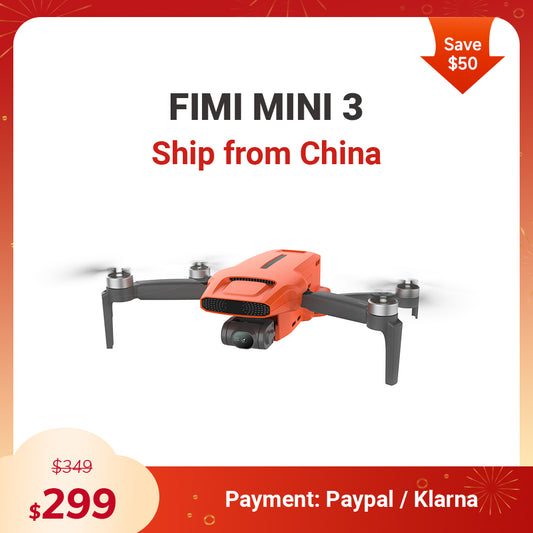 FIMI MINI 3 Camera Drone - 4K/60fps Video 1/2-inch 48MP Sensor 3-Axis AI Super Night Mode 9km Transmission