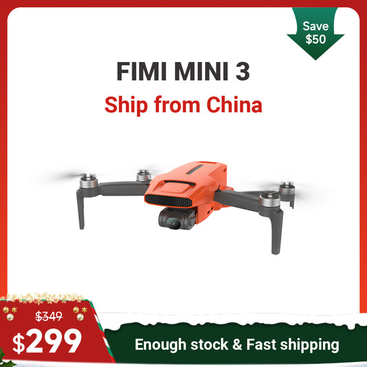 FIMI MINI 3 Camera Drone - 4K/60fps Video 1/2-inch 48MP Sensor 3-Axis AI Super Night Mode 9km Transmission