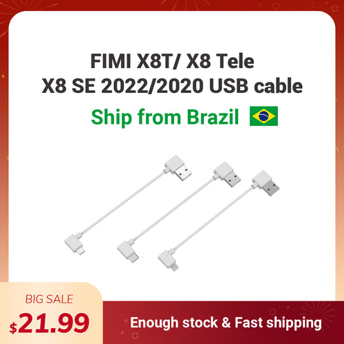 Brasil Stock - USB Cable for FIMI X8 Tele Max - about 12 Days Fast Delivery