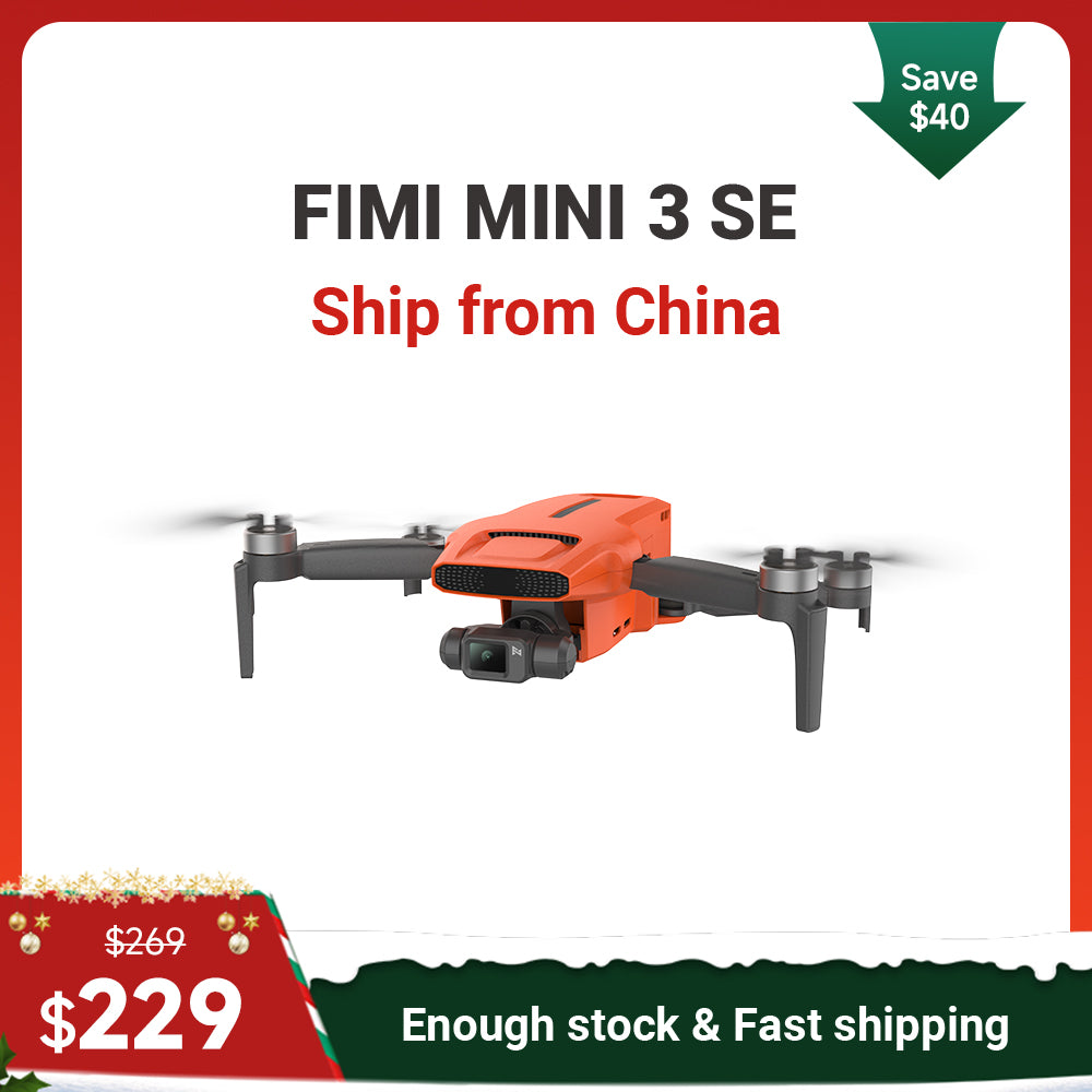 FIMI MINI 3 SE Camera Drone - 4K/30fps Video 1/2.5-inch 12MP Sensor 250g Visual Tracking 9km Transmission
