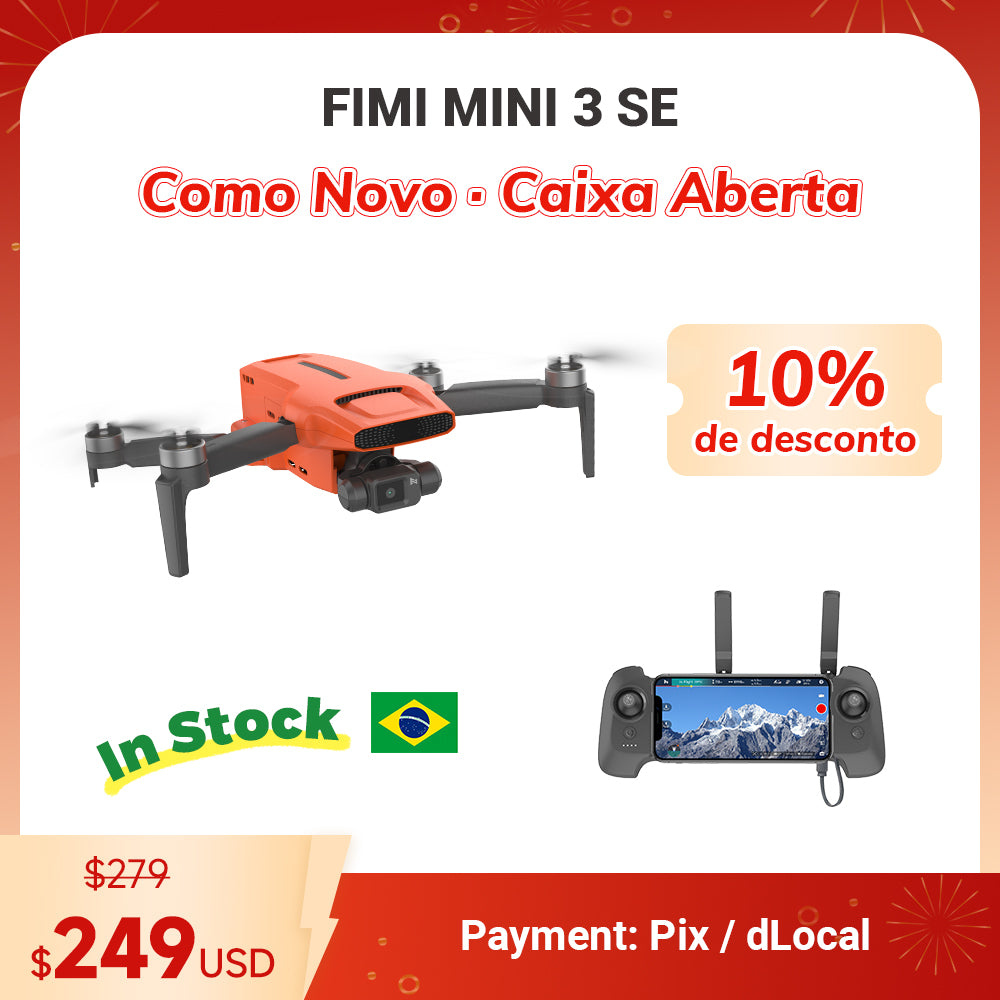 Brazil Stock - FIMI Camera Drone - Open Box · Like New - 10% OFF