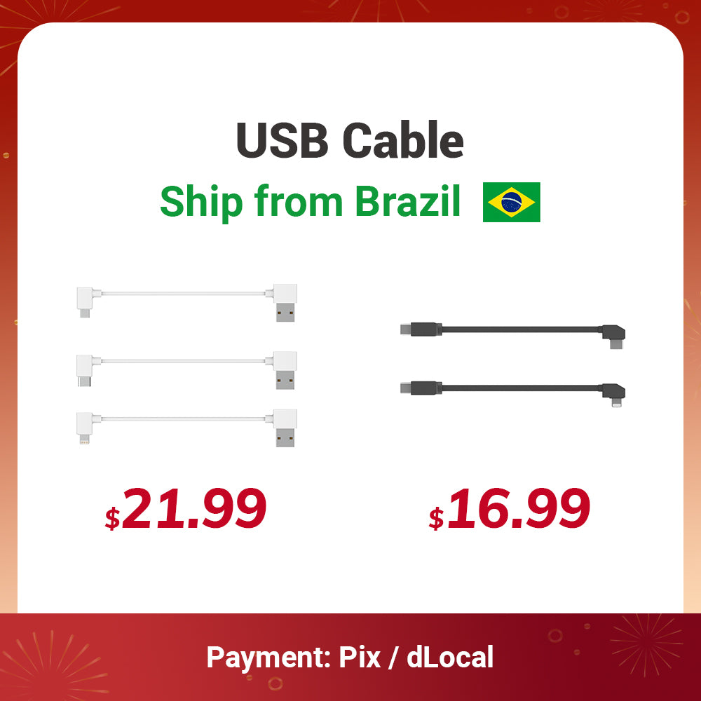 Brasil Stock - USB Cable for FIMI X8 Tele Max & FIMI MINI 3 - about 12 Days Fast Delivery
